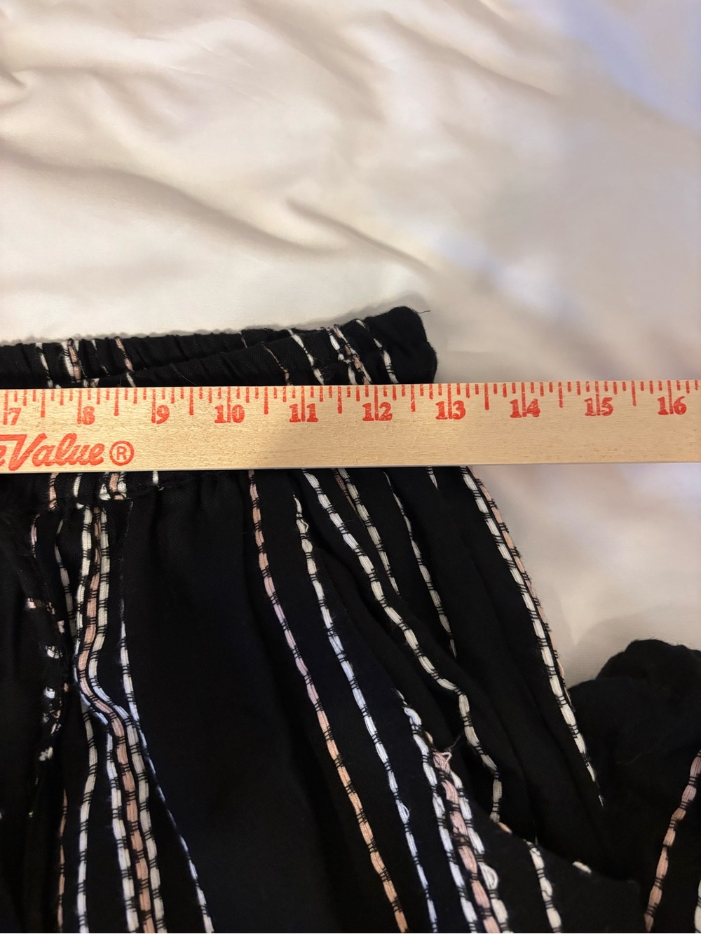Angie Black Striped Rayon Cargo Jogger Pants Boho Size M - Picture 3 of 9